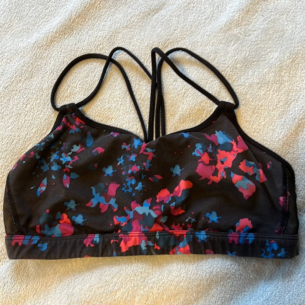 Lululemon Floral Strappy Sports Bra